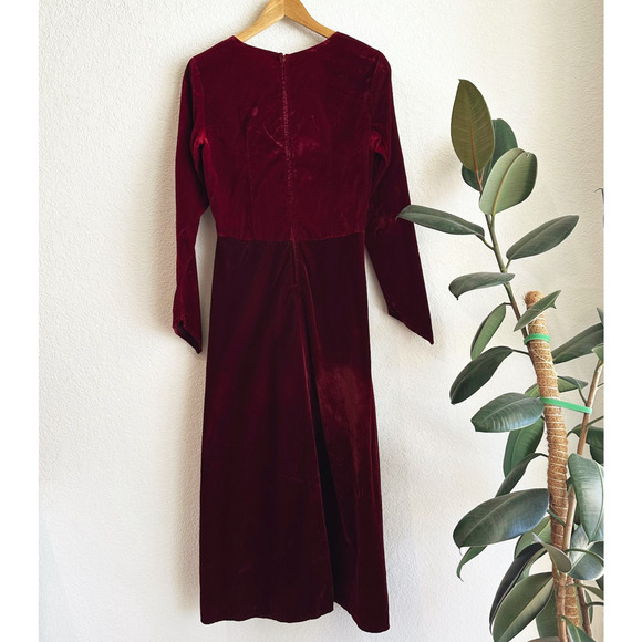 VTG 90s Morbid Threads Velvet Dress Small Gothic Renaissance Regancycore Costume - Picture 4 of 10